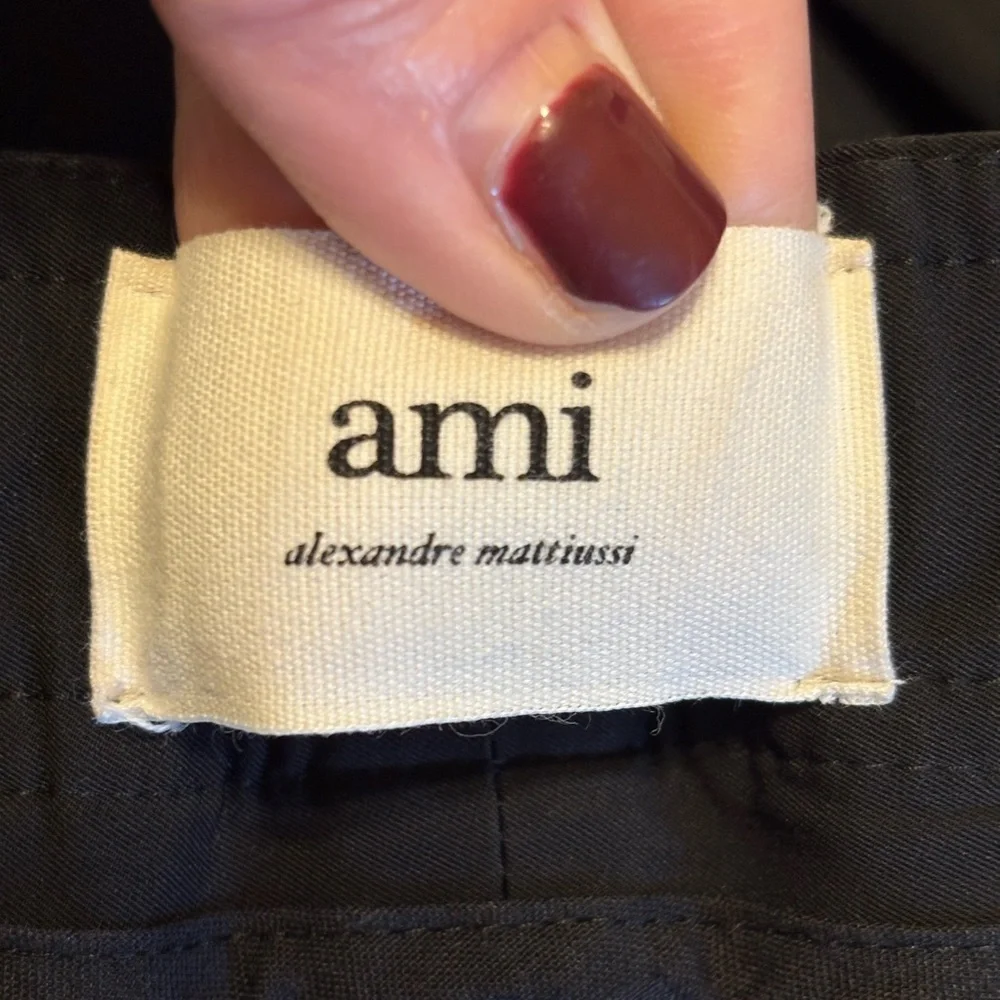 Ami Paris Technical Jogger Pants Black Small  Cuff Carrot Trouser Unisex